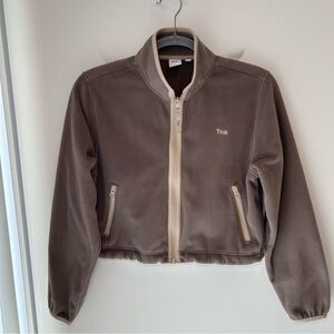 Aritzia Tna Brown Zip-Up Jacket